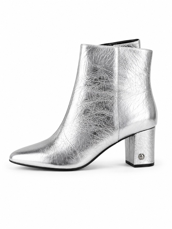 Kurt Geiger Shoes - Kurt Geiger London Burlington metallic silver leather ankle boots size EU 40.5
